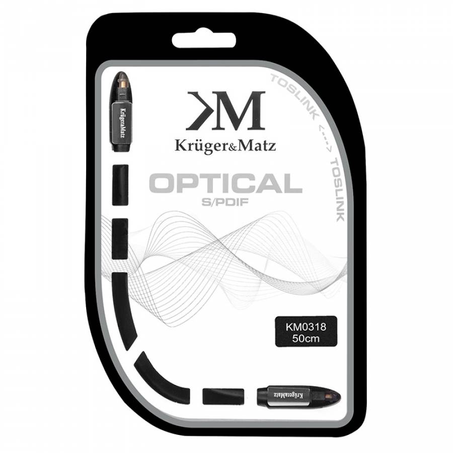 Cablu optic toslink 0.5m marca Kruger&Matz