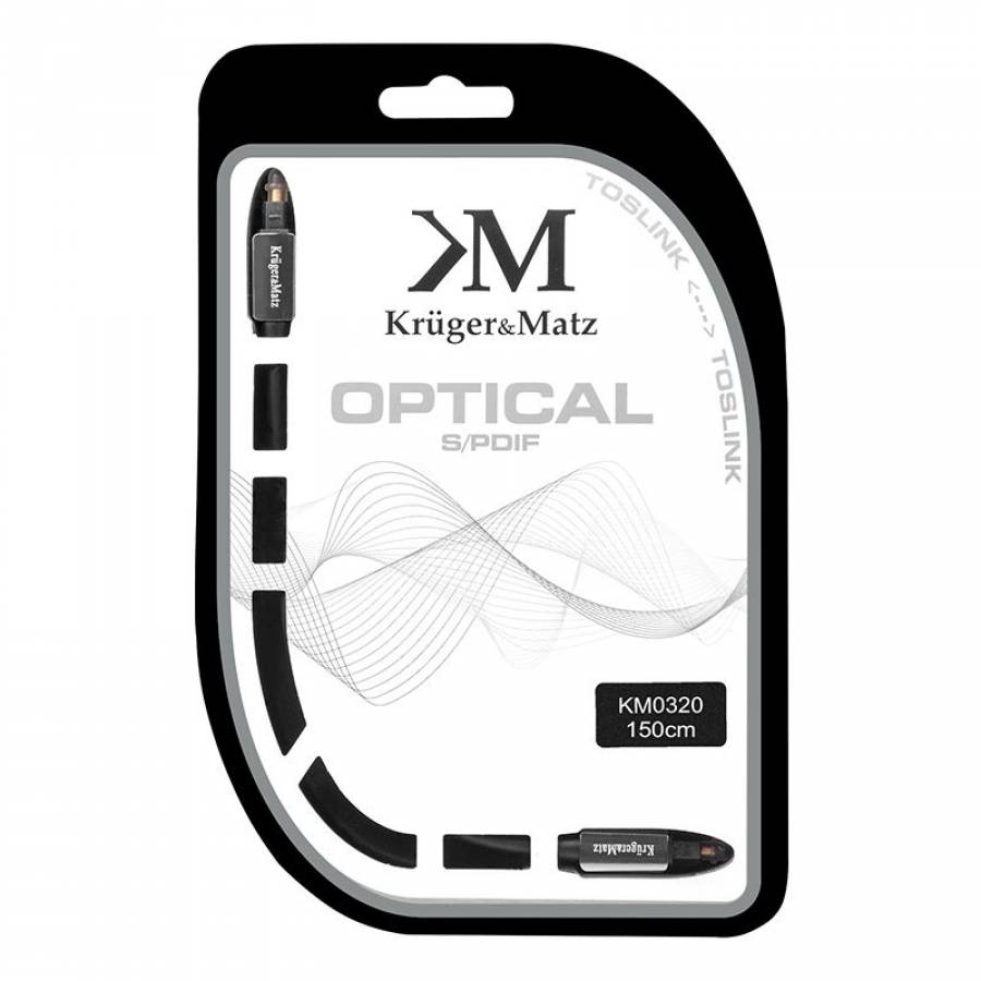 Cablu Optic Toslink-toslink 1.5m KrugerMatz compact