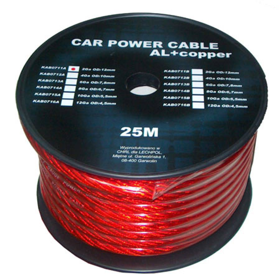 Cablu Putere Aluminiu+Cupru, 25m, 6ga/13.29mm2