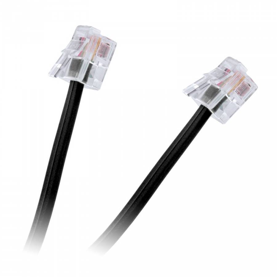 Cablu de telefon, 2 metri, culoare neagră