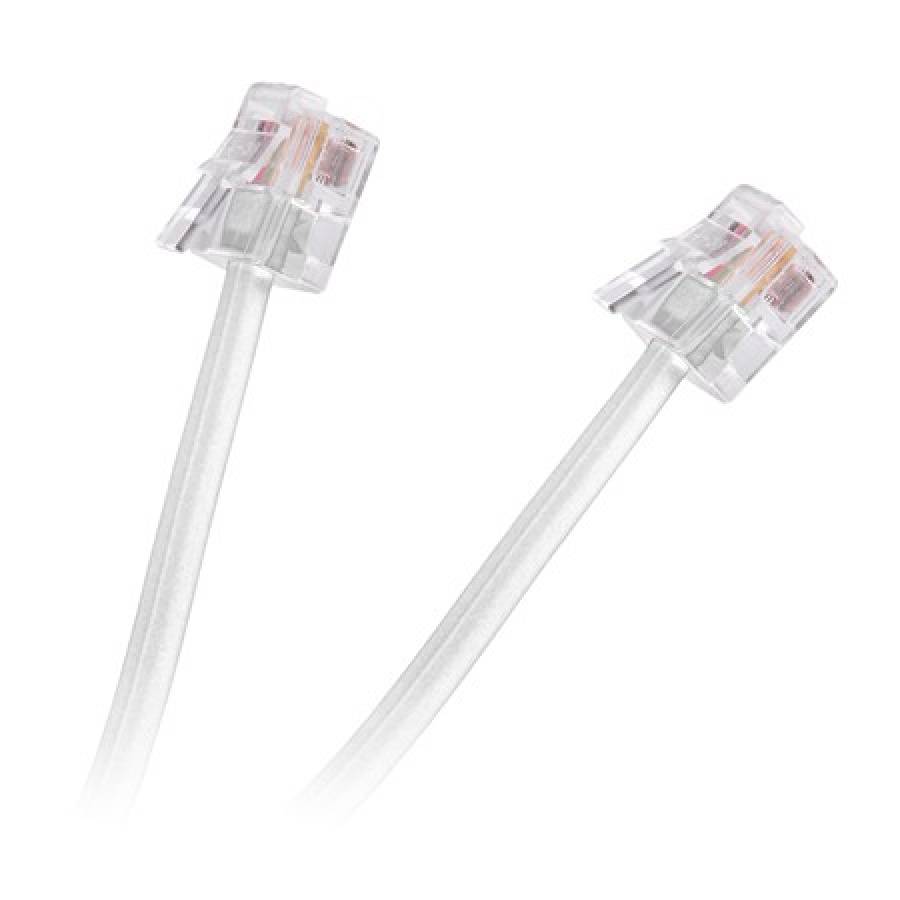 Cablu extensie telefon alb, 15m.