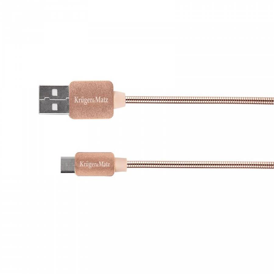 Cablu USB Micro Usb 1m culoarea roz