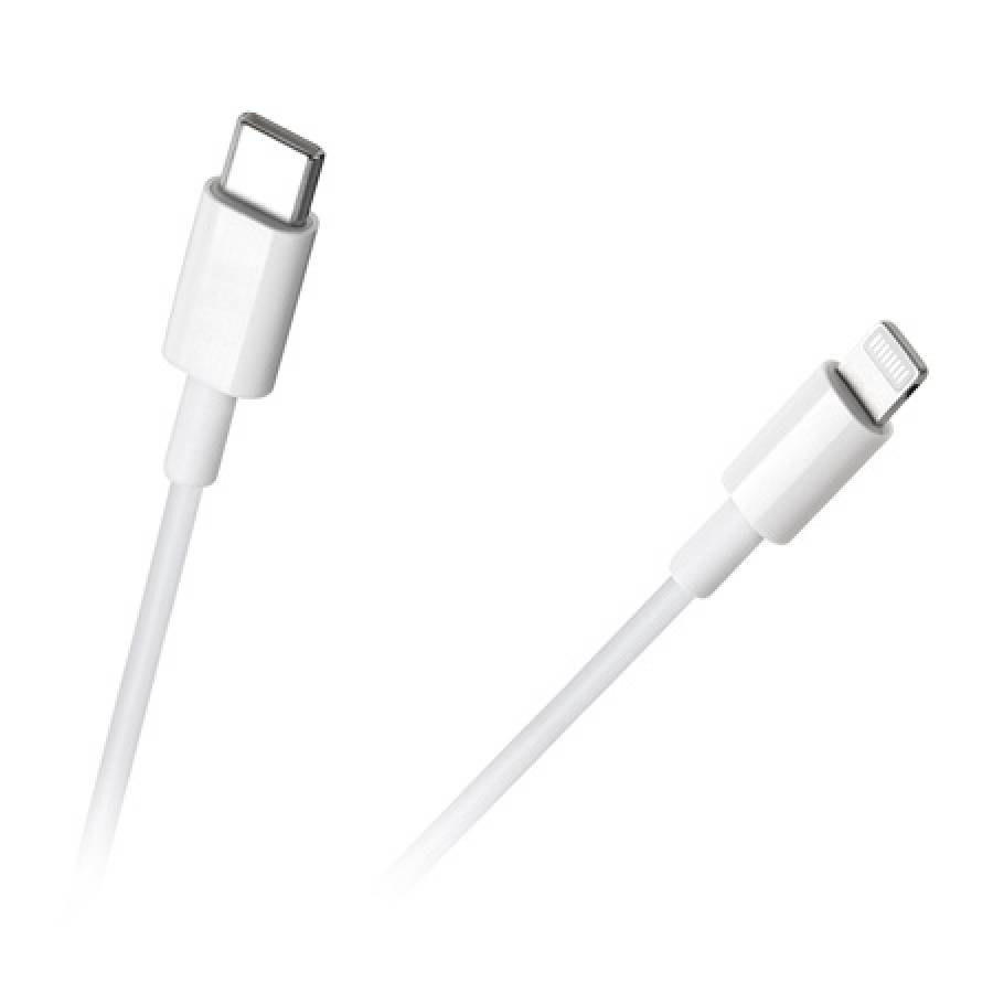 Cablu USB Tip-C Lightning 100cm Alb Rebel