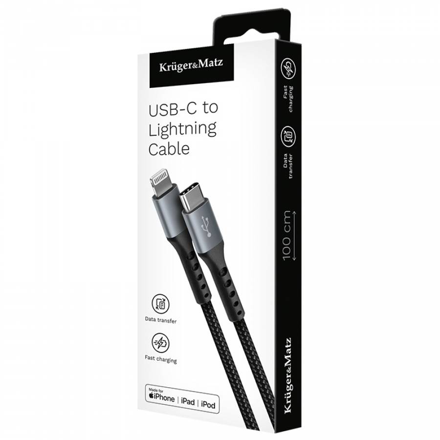 Cablu USB-Type C Lightning MFi 1m.