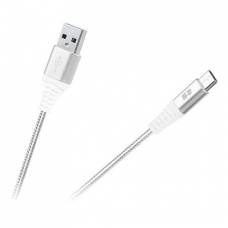 Cablu USB tip C alb, lungime 50 cm, încărcare și transfer date