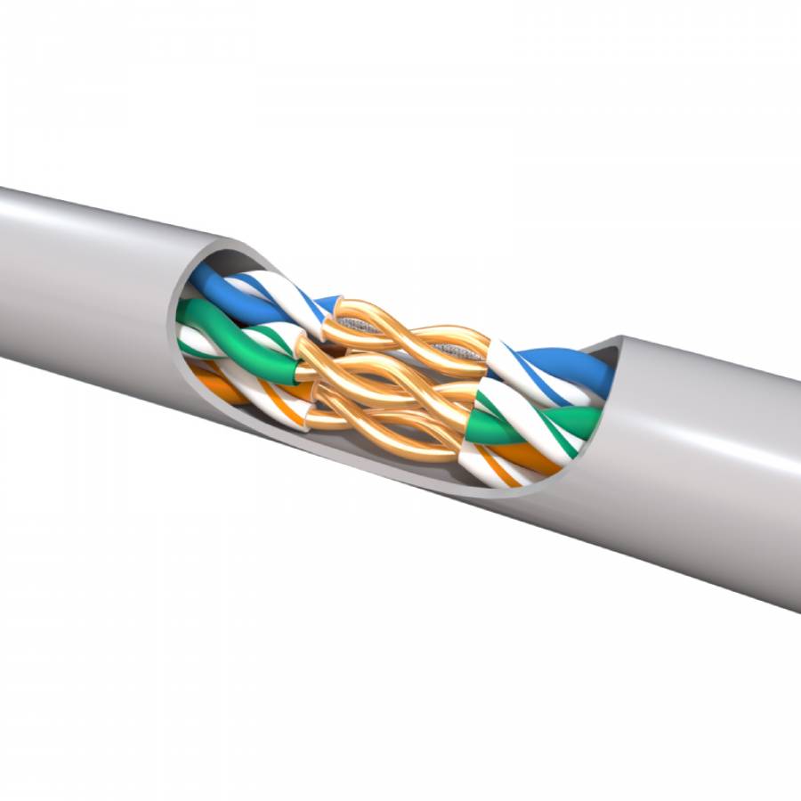 Lung cablu internet Cat5e cu durabilitate 24awg, marca Emtex.