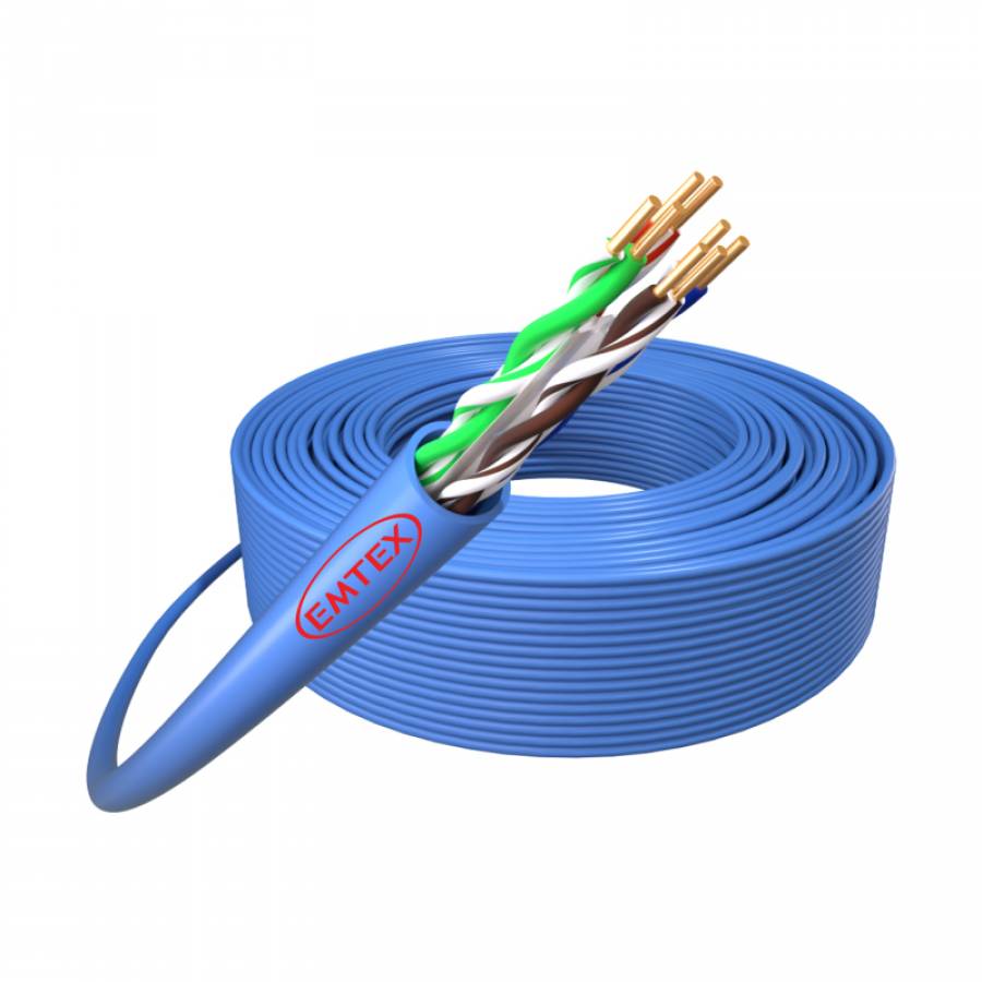 Rola Cablu Retea Cat6 24awg 305m Emtex Flexible