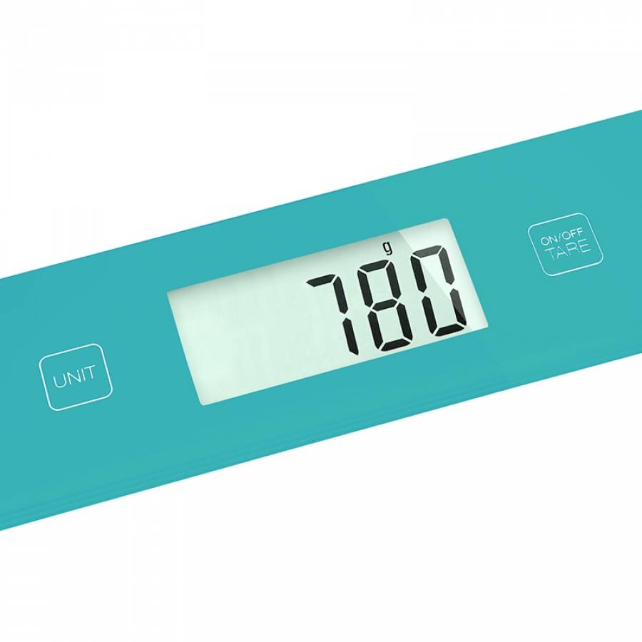 Cantar Bucatarie Sticla Securizata Sencor Turcoaz 5kg