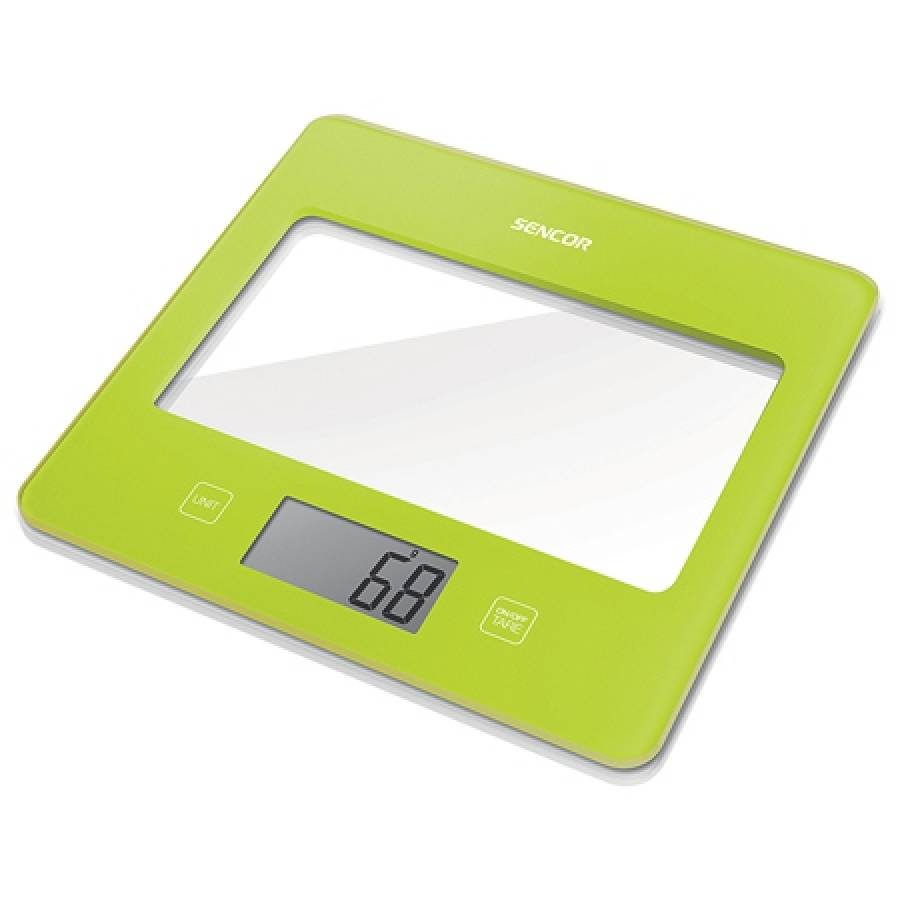 Cantar Bucatarie Sticla Securizata Verde Ultra-Subtire