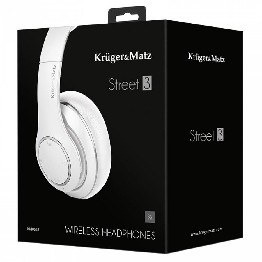 Casti Wireless Bt Street 3 Albe - Kruger&matz
