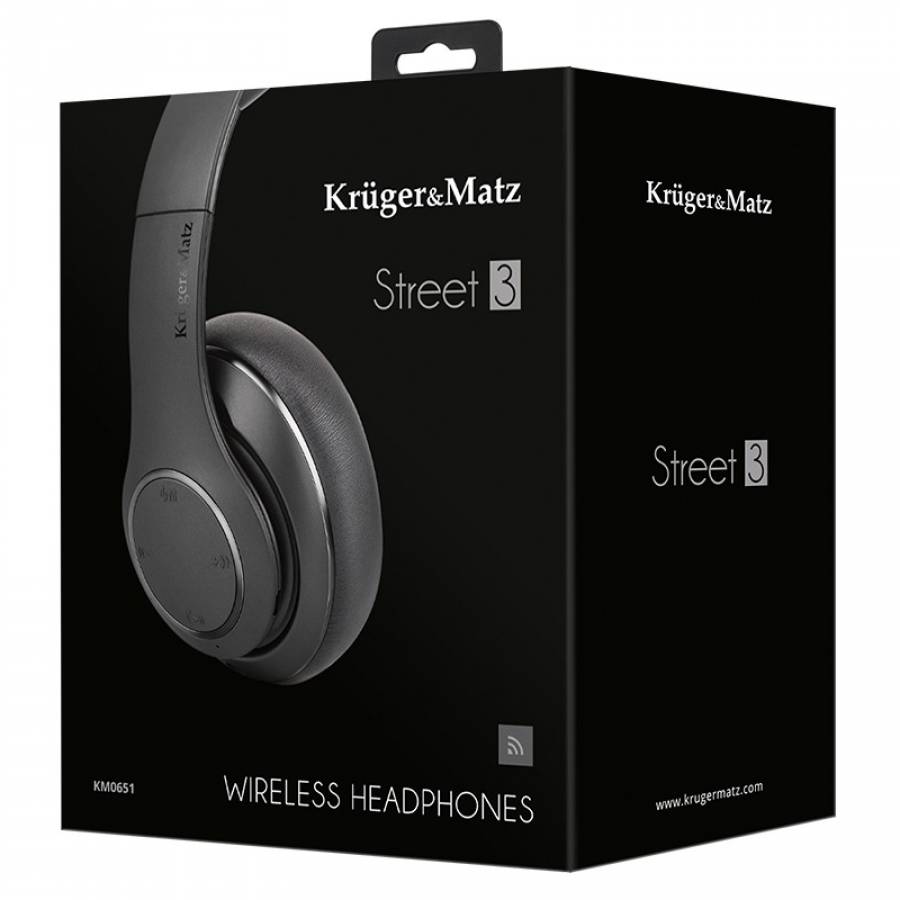 Casti Negre Bluetooth Street 3 Kruger&matz