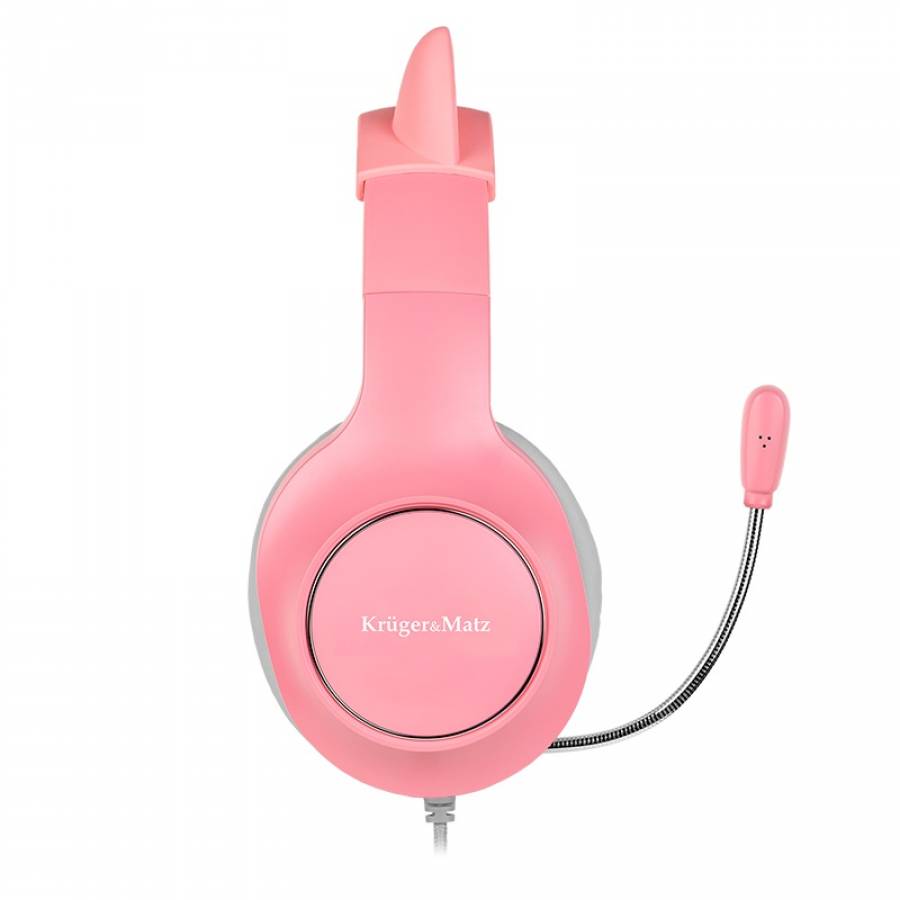 Casti Kruger&matz Kids Gamer Roz Magnet 50mm