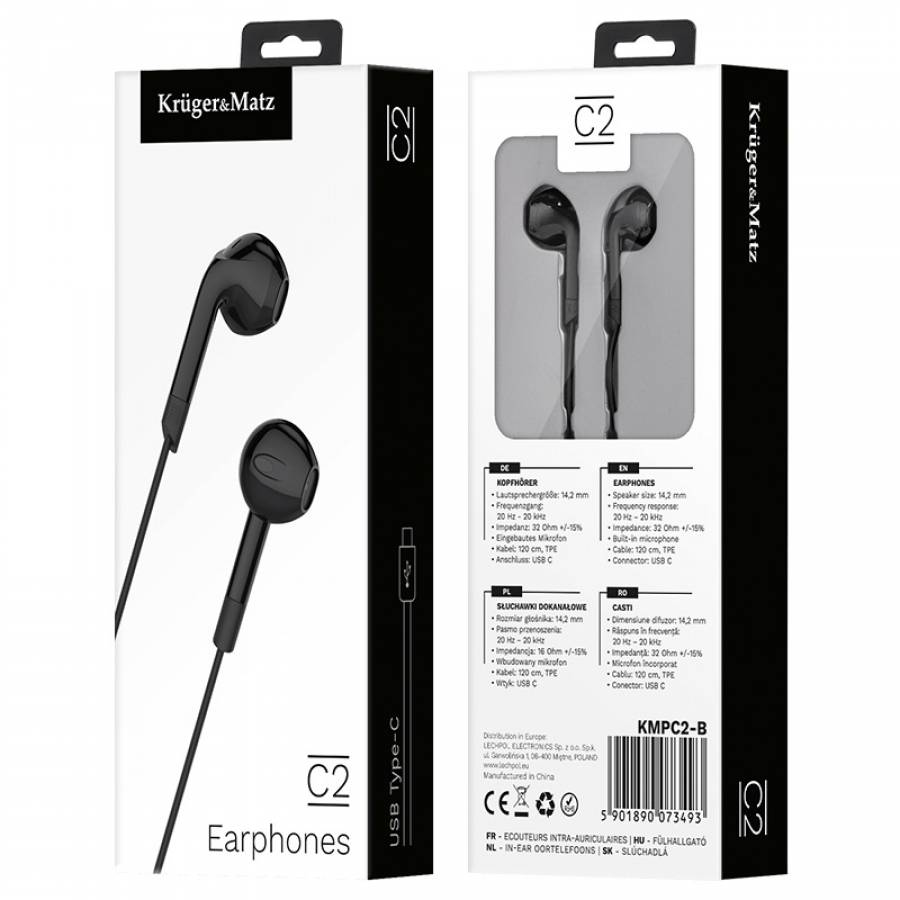 Casti stereo in-ear cu microfon Kruger&matz