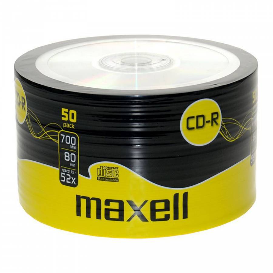 Cd-r Maxell 700mb 52x Pachet Husa 50