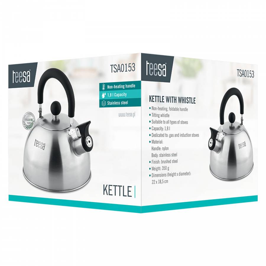 Ceainic Cu Fluier Din Otel Inox 1.8l Teesa