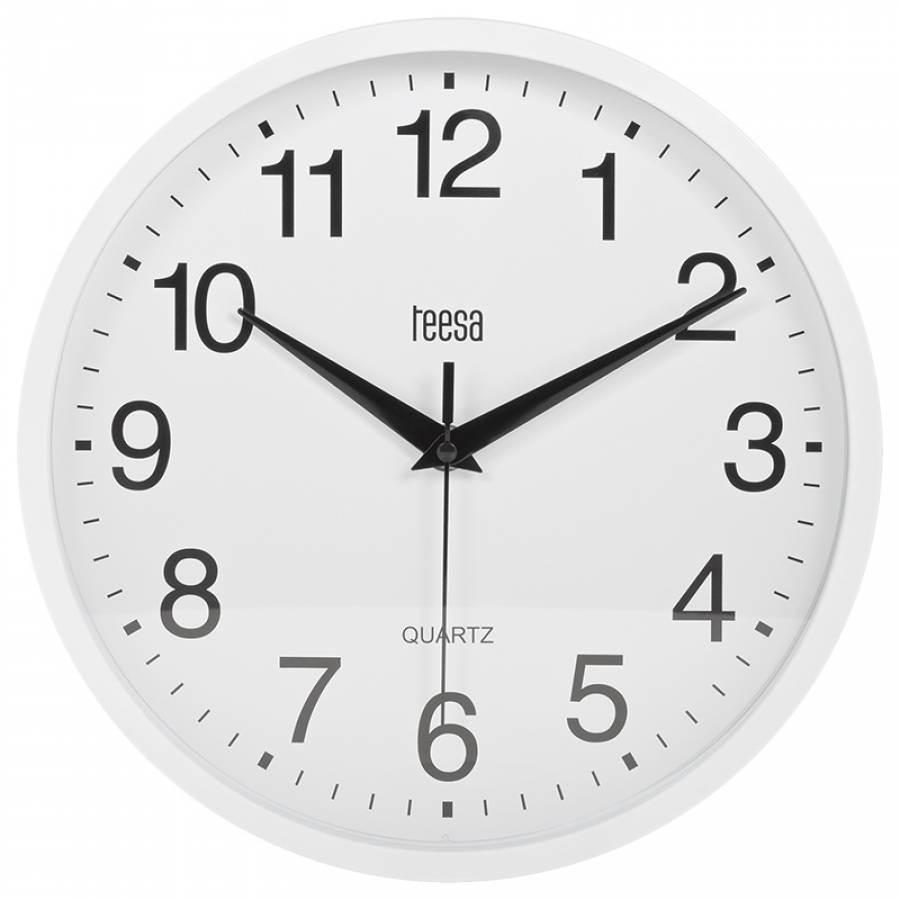 Ceas perete argintiu, diametru 25cm, mecanism quartz