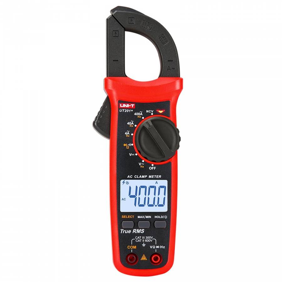 Clampmetru Digital UT201+ Uni-T - Masurare tensiune si curent.