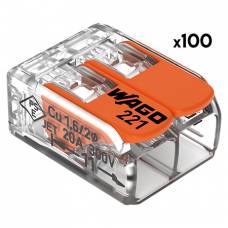 Conectori Wago Slim Myf 2x4mm2 - Set 100 Bucati
