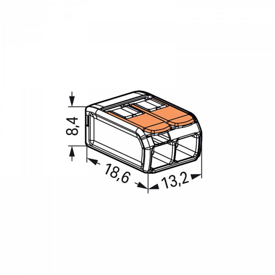 Cleme Wago Slim Myf 2x4mm2 Set 100 Buc