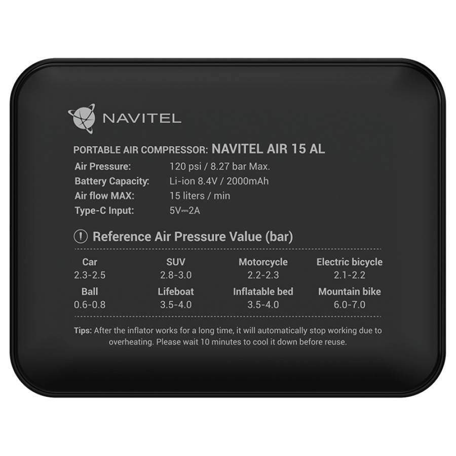 Compresor Auto Portabil cu Display LCD Navitel