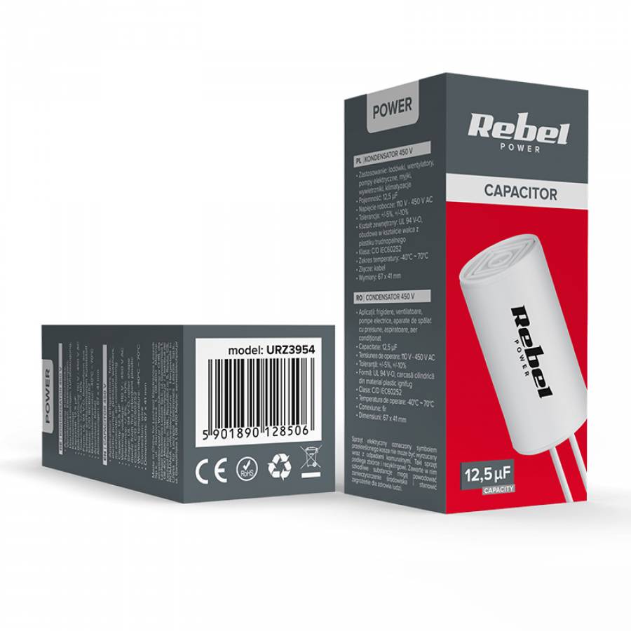 Condensator Motor 12.5uf 450v Rebel