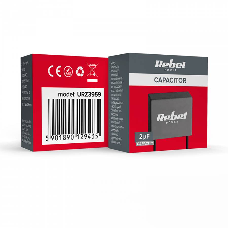 Condensator Motor Mksp-8 2uf 450v Rebel
