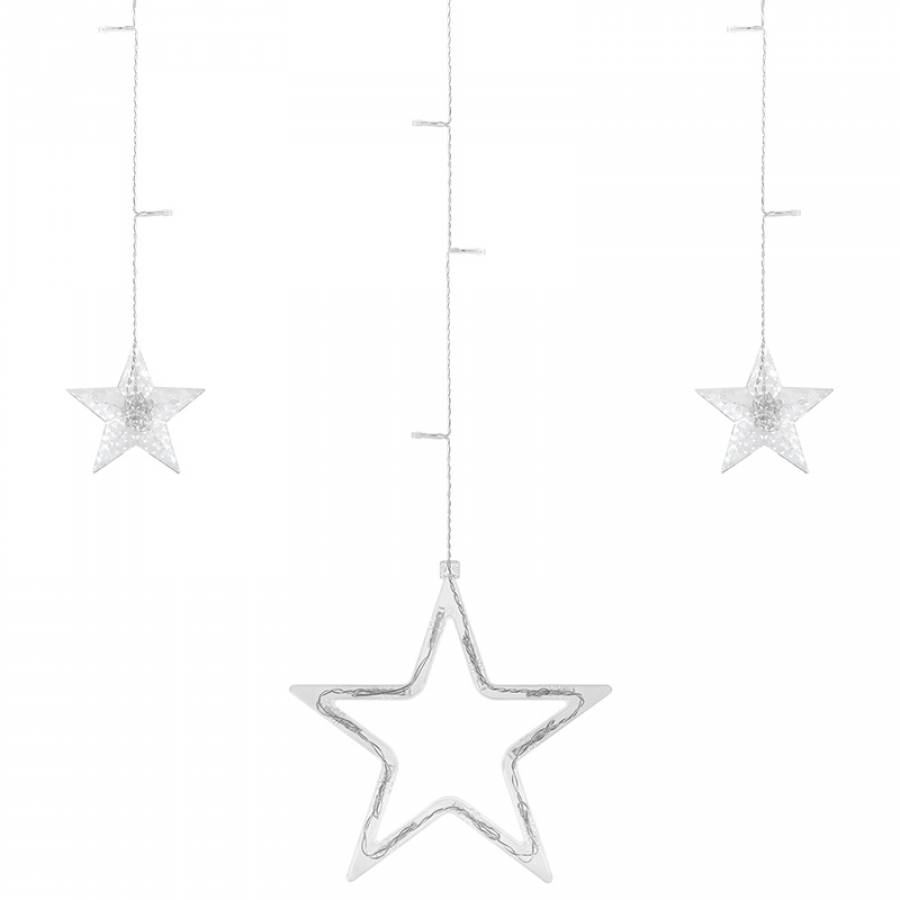 Cortina cu stele calde albe pentru spițe îndrăznețe.