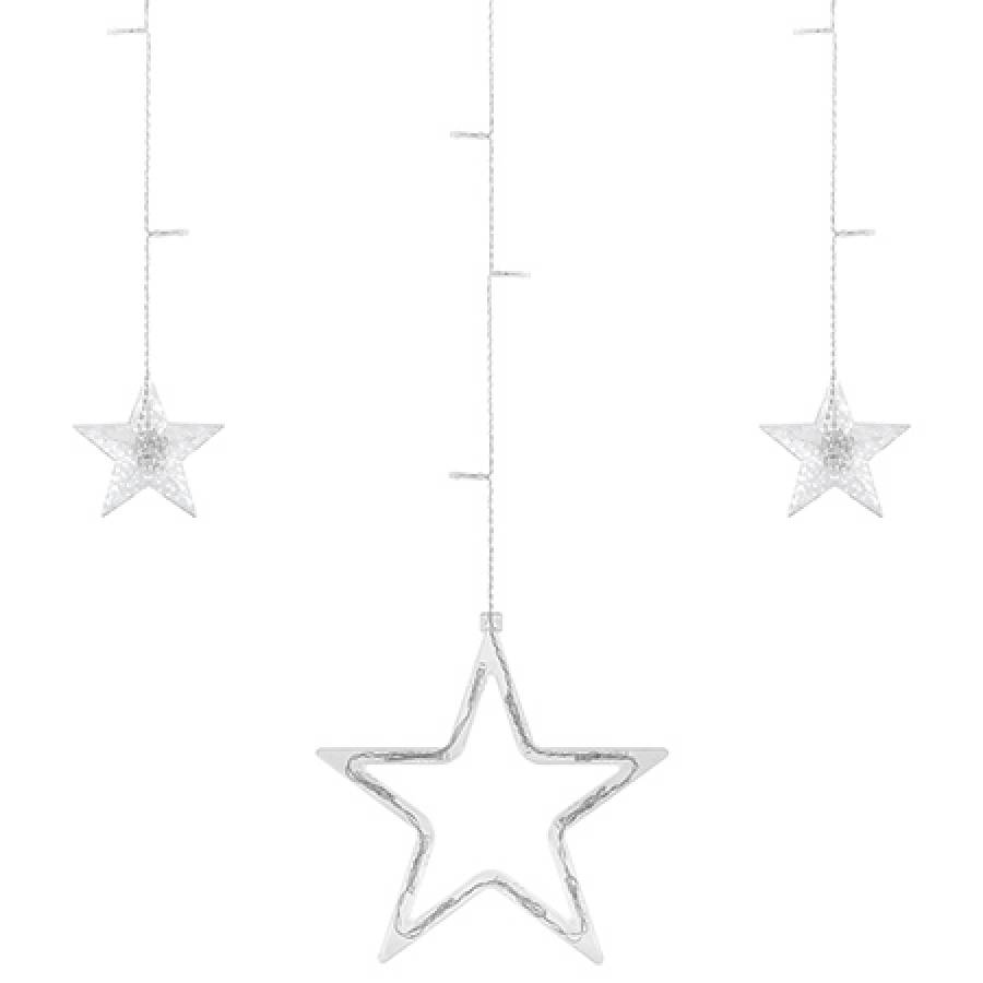 Cortina cu stele calde albe pentru spițe îndrăznețe.