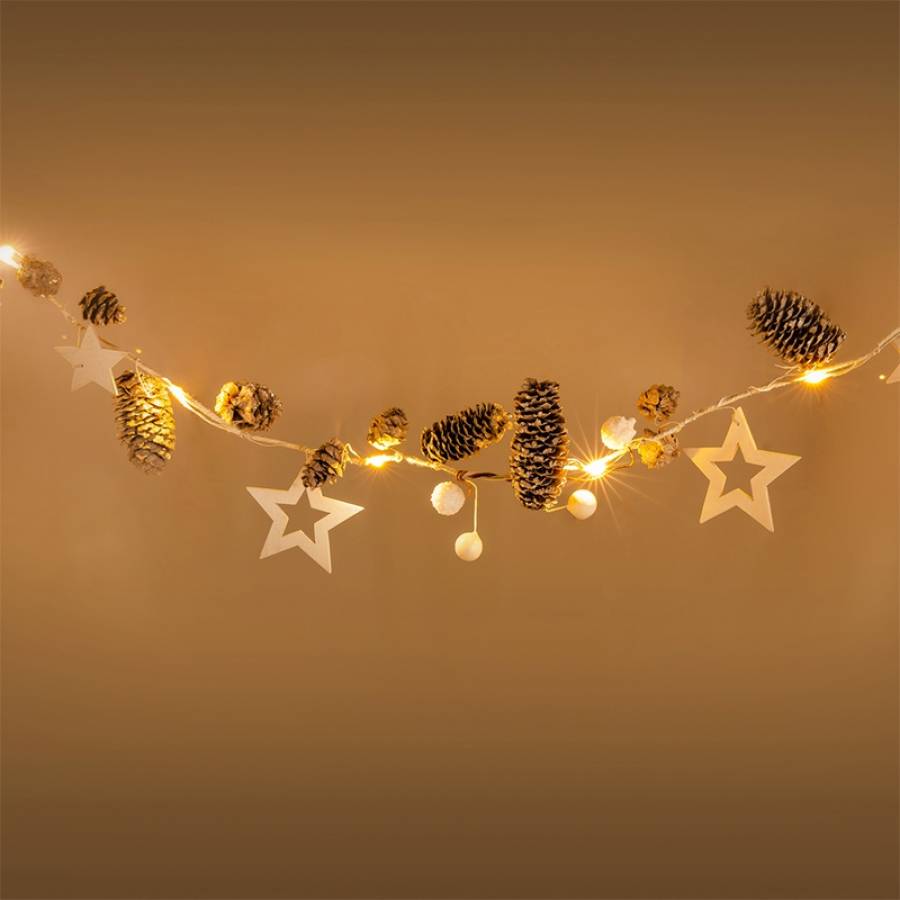 Ghirlanda Alba Decoratiune LED 30