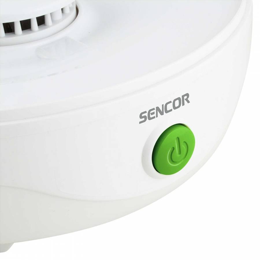 Deshidrator alimente Fructe&Legume, 5 tavi transparente, putere 250W, Alb.