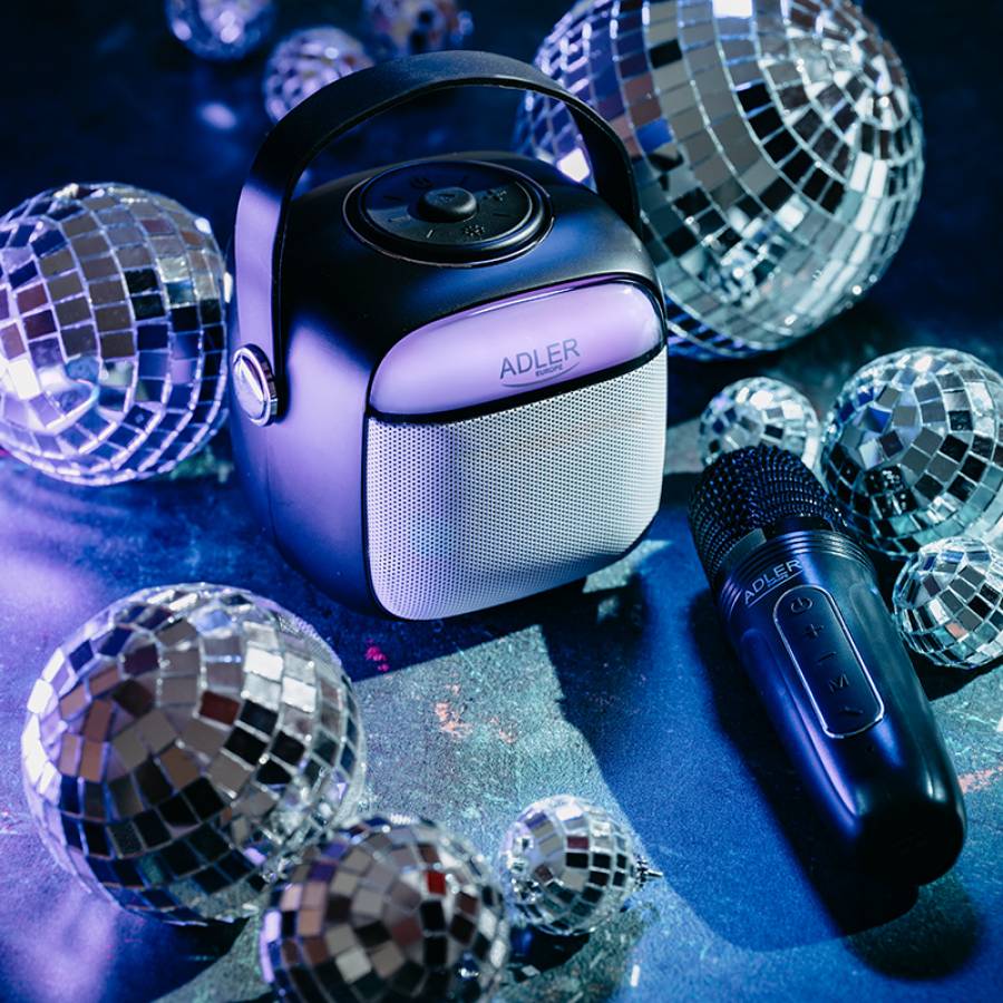 Boxa Karaoke Cu Microfon Adler AD 1199 Portabila Negru