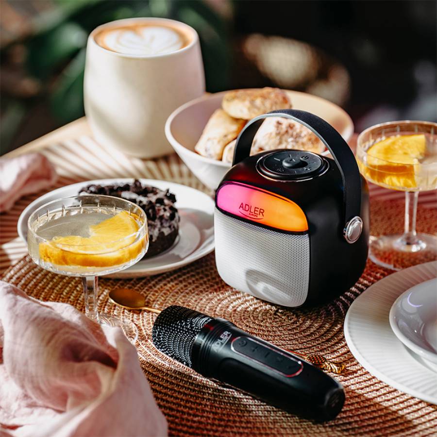 Boxa Karaoke Cu Microfon Adler AD 1199 Portabila Negru