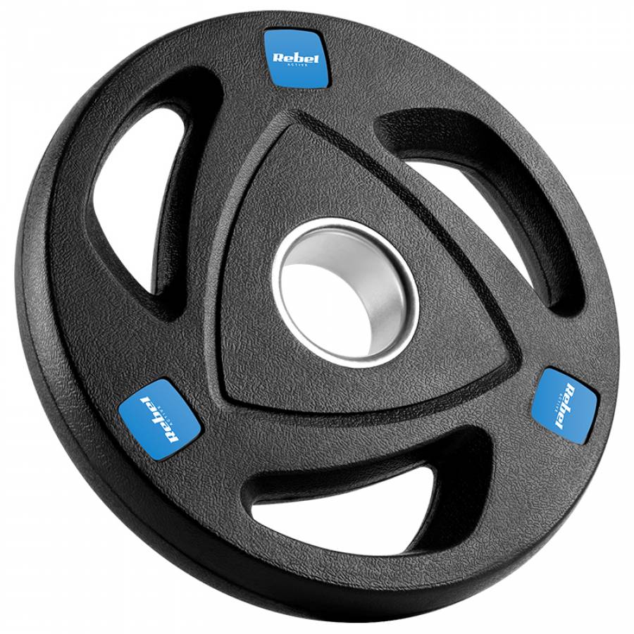 Set greutati fonta cauciucata 2 x 10 kg pentru antrenament intens.