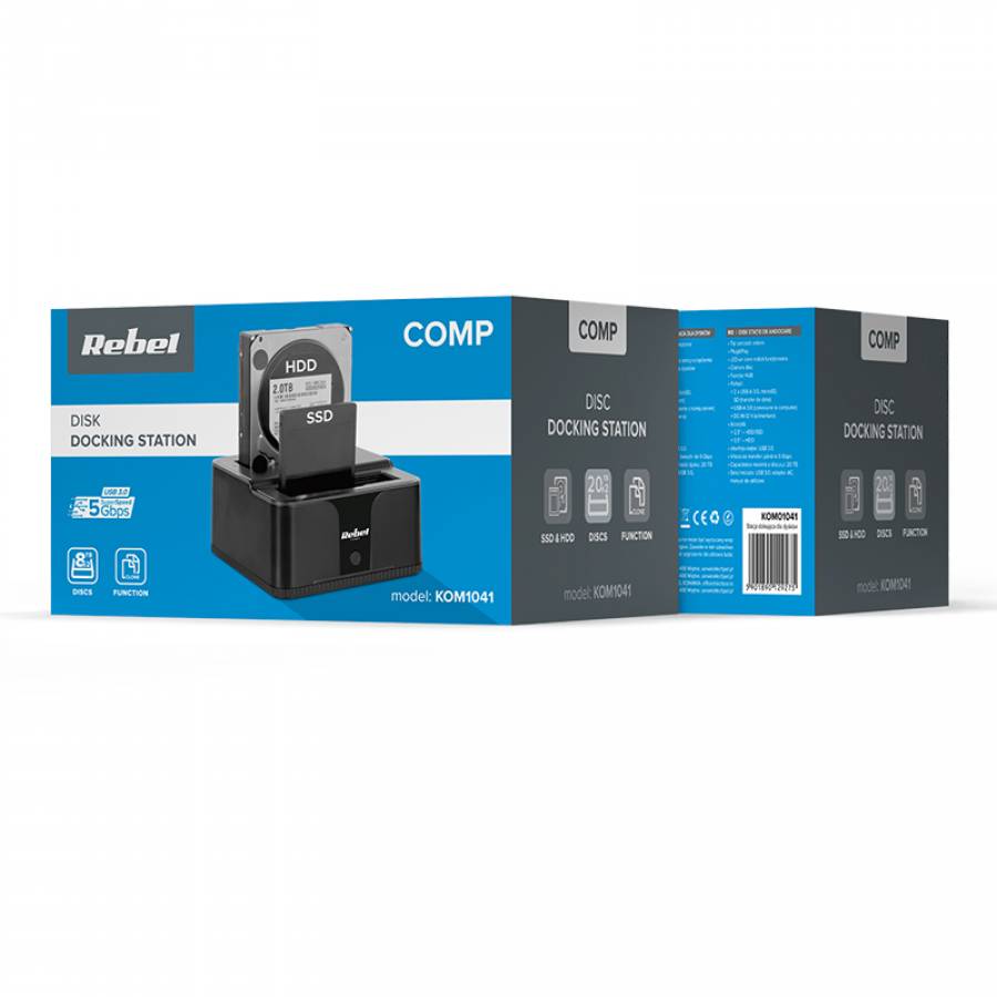Statie Docking HDD SSD USB 3.0 Rebel compacta & performanta