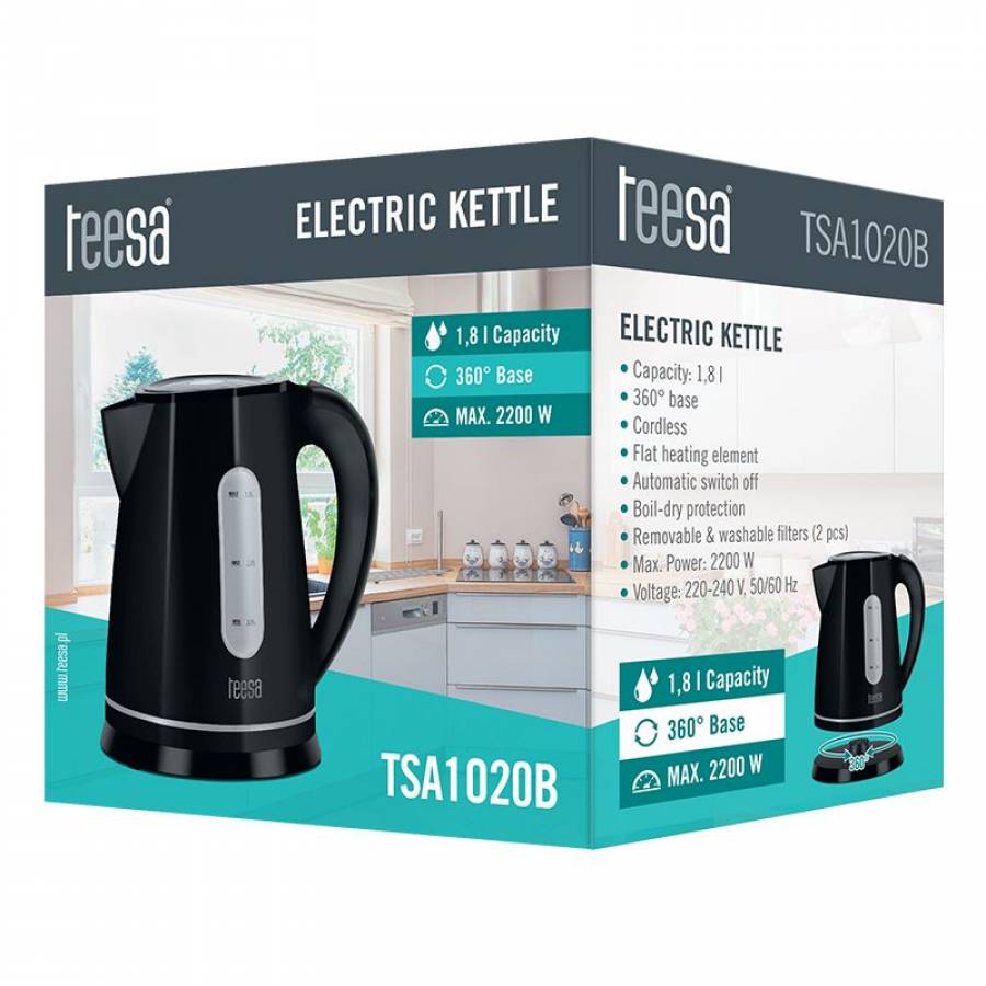 Fierbator Electric Cordless 1.8l Negru Puternic Teesa