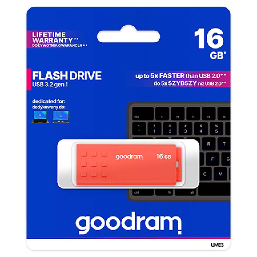 Stick memorie USB 16GB Ume3 Goodram 2.0 de înaltă viteză