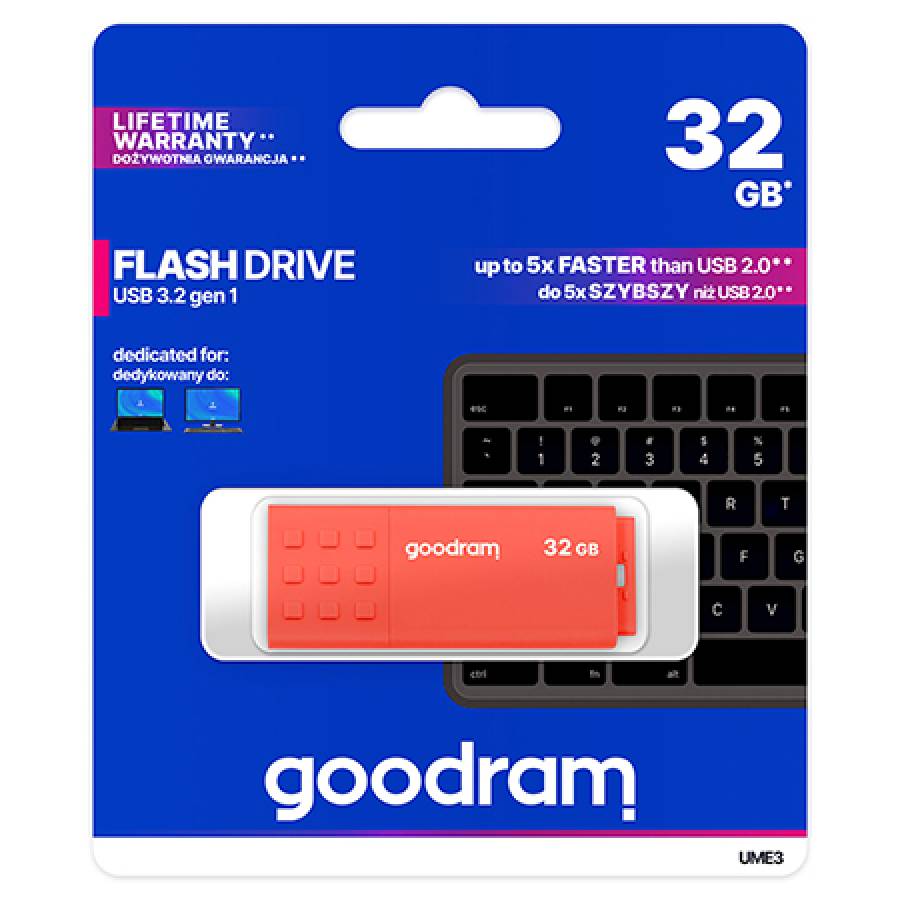 Stick USB de 32GB, viteza USB 2.0, marca Goodram.