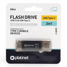 Flash Drive Usb 3.0 Type C 64gb C-depo Platin