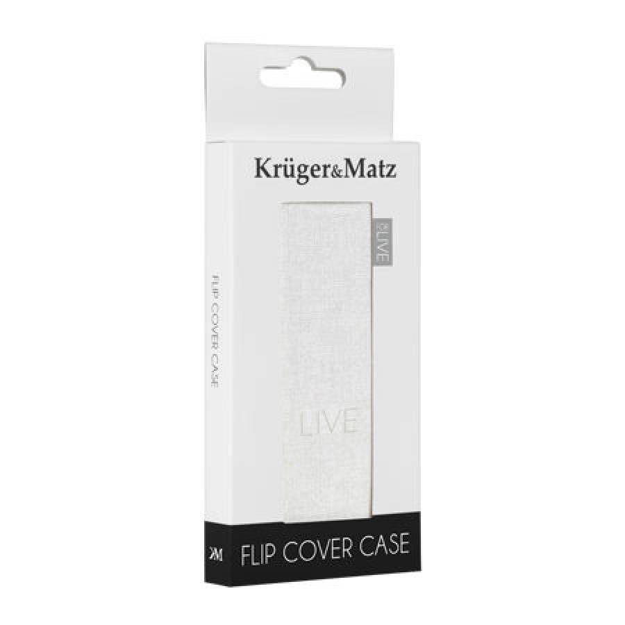 Flip Cover Alb pentru Telefon Kruger&Matz Live