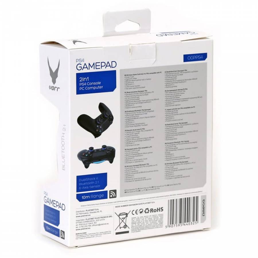 Wireless Gamepad PC, PS4, Varr Omega, Negru