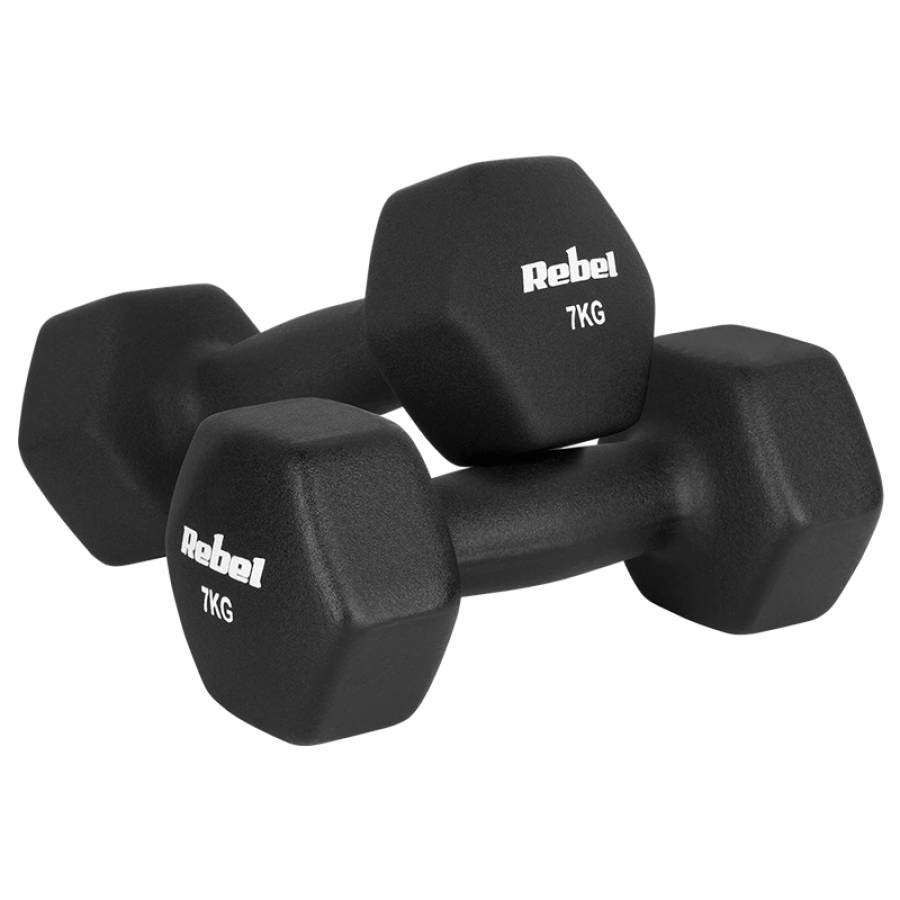 Gantera Fonta Invelis Neopren Hex 2 X 7kg Rebel Active