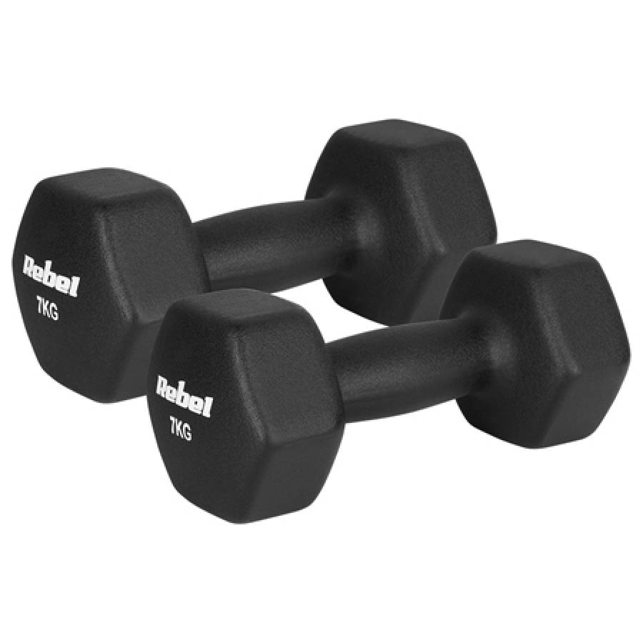 Gantera Fonta Invelis Neopren Hex 2 X 7kg Rebel Active