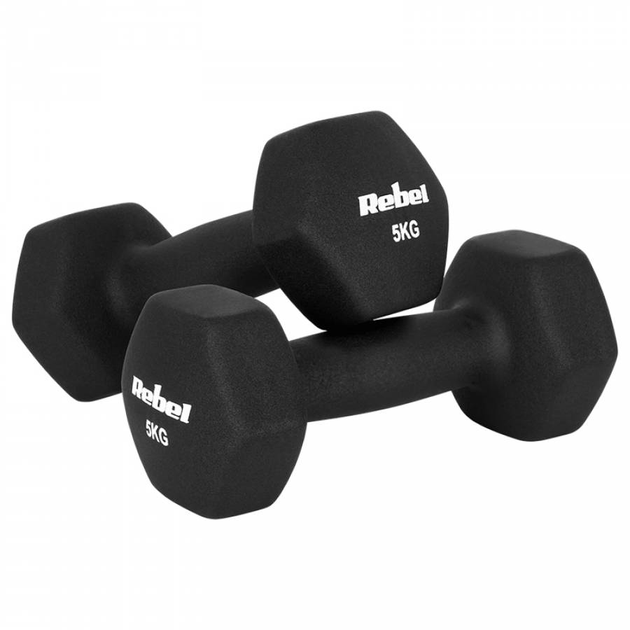 Gantera Fonta Invelis Neopren Hex Set 10 Buc 30kg Rebel