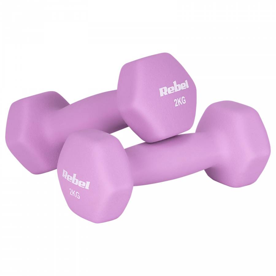 Gantera Fonta Invelis Neopren Hex Set 6 Buc 12kg Rebel