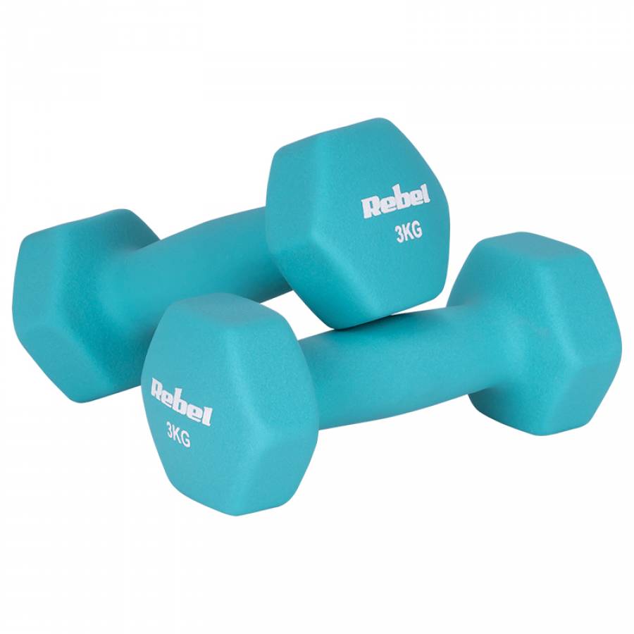 Gantera Fonta Invelis Neopren Hex Set 6 Buc 12kg Rebel