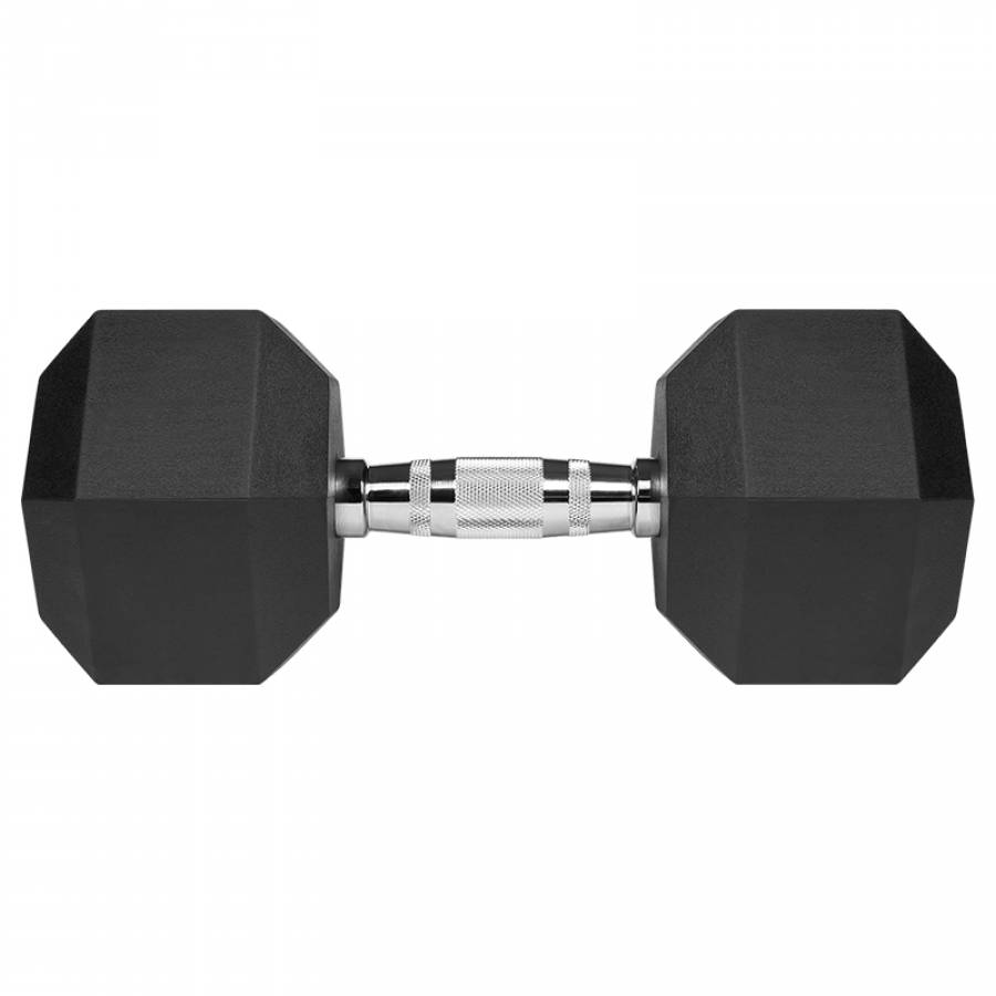 Dumbbell Hex Fonta Cauciucata 20kg Rebel Active Gantere Fitness
