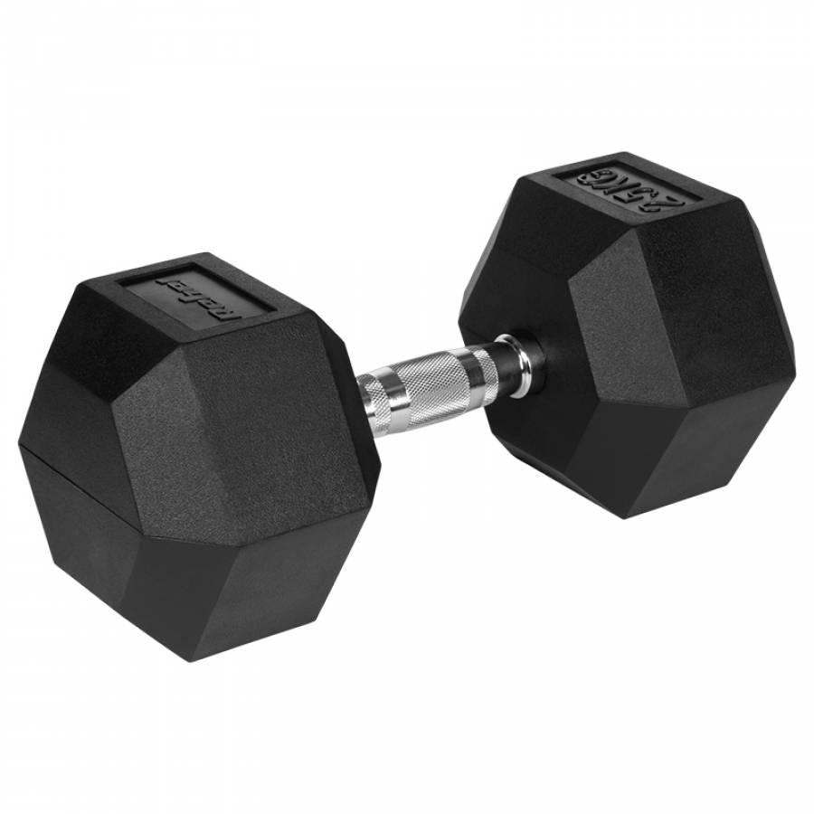 Gantere Fonta Cauciuc 25kg Rebel Active - Hex Dumbbell