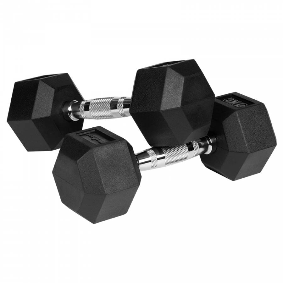 Gantere Hex Fonta Cauciucata 2x5kg Rebel Activ