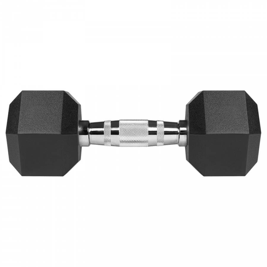 Cutie Greutati Dumbbell Hex Fonta Cauciucata 2x7kg Rebel Activ