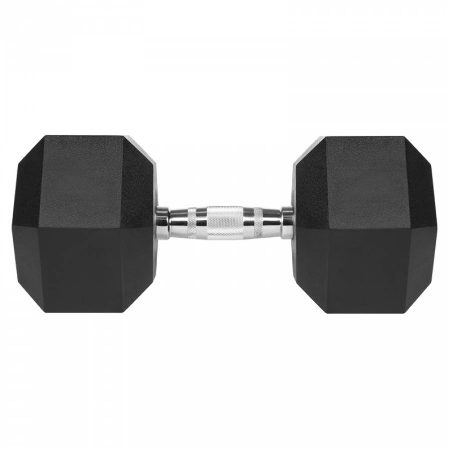 Gantere Greutate Fonta Cauciuc 30kg Fitness Rebel Active
